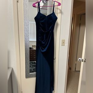 Royal blue, velvet dress